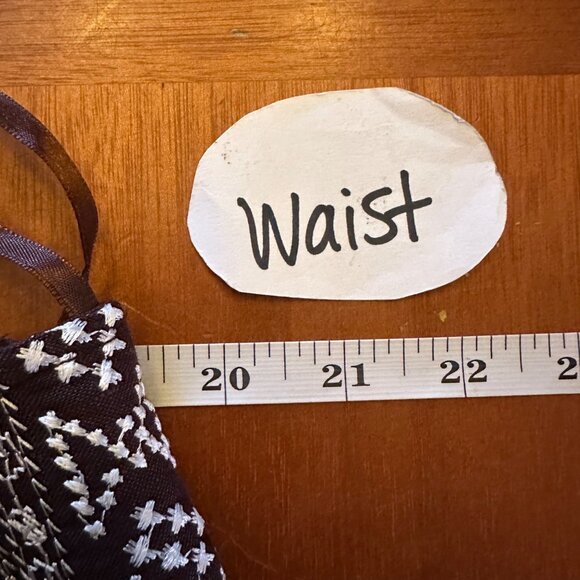 Ashley Stewart Brown & White Embroidered Maxi Skirt Size 2X Linen Blend - Picture 2 of 6